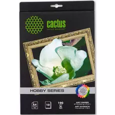 Фотобумага Cactus CS-DA419010L A4/190г/м2/10л./, белая, матовая, лён для струйной печати