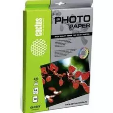 Фотобумага Cactus CS-GA423050 глянцевая, А4, 230 г/м2, 50 листов