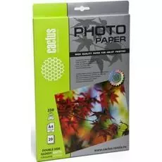 Фотобумага Cactus CS-GMA423020 A4/230г/м2/20л./белая, глянцевая/матовая для струйной печати