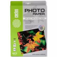 Фотобумага Cactus CS-MA4170100 A4/170г/м2/100л./белая, матовая для струйной печати