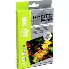 Фотобумага Cactus CS-MA619050 матовая, 10х15, 190 г/м2, 50 листов