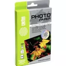 Фотобумага Cactus CS-MA622050DS матовая двусторонняя, 10х15, 220 г/м2, 50 листов