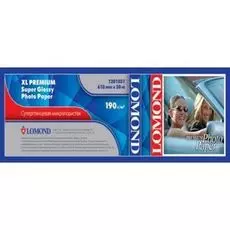 Фотобумага Lomond 1201031 XL Premium Super Glossy Photo Paper, ролик 610мм х 50,8 мм, 190 г/м2, 30 метров.