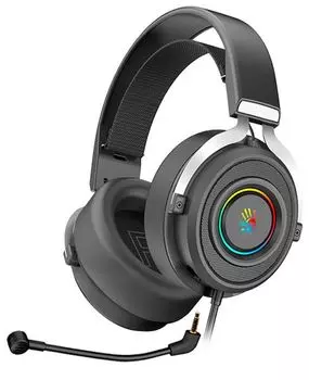 Гарнитура A4Tech G535 (BLACK+SILVER) USB черный/серебристый 2м USB оголовье 1619400