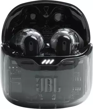 Гарнитура беспроводная JBL Tune Flex Ghost вкладыши черный bluetooth в ушной раковине (1993163)