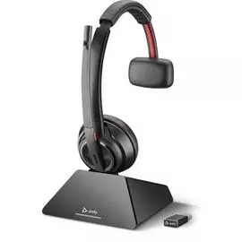 Гарнитура wireless Plantronics Savi 8210-M UC для ПК, моно, DECT, адаптер D200-M USB-A, Microsoft