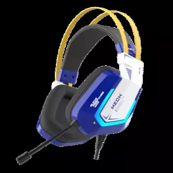 Гарнитура Dareu EH732 Blue игровая Mecha Blue, подключение USB, подсветка RGB