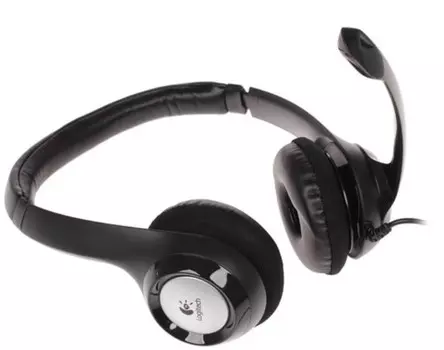 Гарнитура Logitech H390 981-000803 с микрофоном, 1.9м, накладные, USB, оголовье, черный
