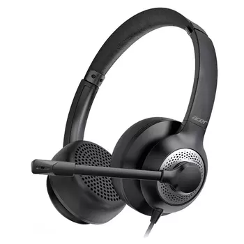 Гарнитура проводная Acer OHW309 ZL.HDSEE.004 черная, 1.6м, накладная, USB, оголовье