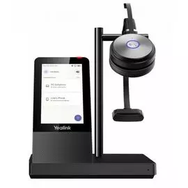 Гарнитура Yealink WH66 Mono Teams беспроводная, HD звук, 160м DECT, шумоподав, дисплей 4'', USB-хаб, Bluetooth
