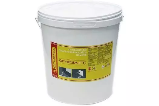 Герметик ОГНЕЗА 15980446 противопожарный терморасширяющийся ГТ ведро 20 кг, цвет серый 105040
