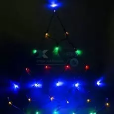 Гирлянда NEON-NIGHT 215-009 сеть 2х2х1.5м, свечение с динамикой, черный ПВХ, 136LED, 230 В, цвет:мультиколорколор