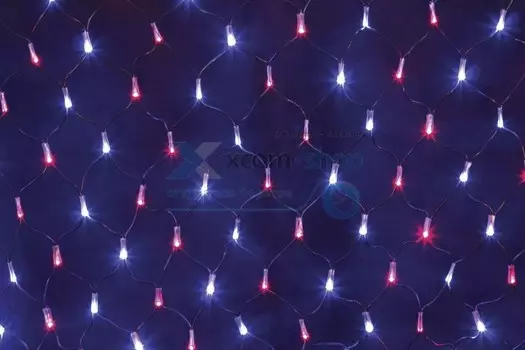 Гирлянда NEON-NIGHT 215-033 сеть 2,5х2,5м, черный ПВХ, 432 LED красные/синие