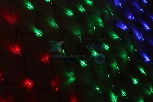 Гирлянда NEON-NIGHT 217-119 сеть 2x1,5м, черный каучук, 288 LED мультиколорколор