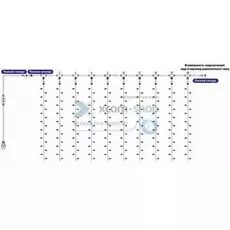 Гирлянда NEON-NIGHT 235-131 светодиодный дождь 2х3 м, постоянное свечение, белый провод, 230 В, диоды жёлтые, 760 LED