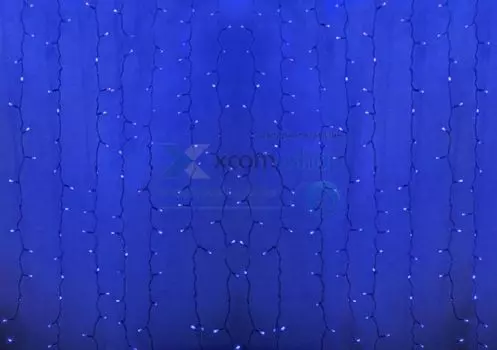 Гирлянда NEON-NIGHT 235-153-6 светодиодный дождь 2х3м, постоянное свечение, прозрачный провод, 230 В, диоды синие, 448 LED