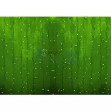 Гирлянда NEON-NIGHT 235-154-6 светодиодный дождь 2х3м, постоянное свечение, прозрачный провод, 230 В, диоды зелёные, 448 LED