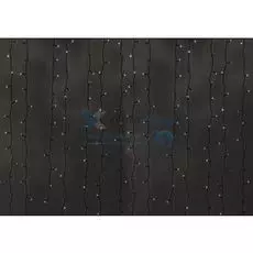 Гирлянда NEON-NIGHT 235-176 светодиодный дождь 2х6м, постоянное свечение, прозрачный провод, 230 В, диоды тёпло-белые, 1500 LED