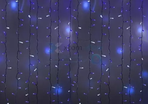 Гирлянда NEON-NIGHT 235-223 светодиодный дождь 2х1,5м, эффект мерцания, белый провод, 230 В, диоды синие, 360 LED