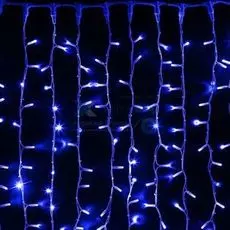 Гирлянда NEON-NIGHT 237-113 светодиодный дождь 2х1,5м, постоянное свечение, белый провод каучук, 230 В, диоды синие, 360 LED