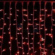 Гирлянда NEON-NIGHT 237-132 светодиодный дождь 2х3м, постоянное свечение, белый провод каучук, 230 В, диоды красные, 760 LED