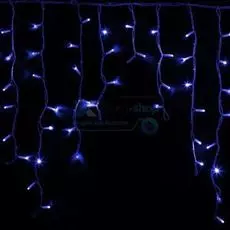 Гирлянда NEON-NIGHT 255-283 айсикл (бахрома) светодиодный, 5,6 х 0,9 м, белый провод каучук, 230 В, диоды синие, 240 LED