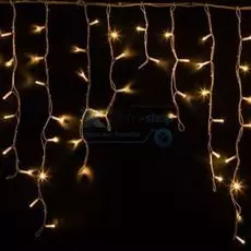 Гирлянда NEON-NIGHT 255-286 айсикл (бахрома) светодиодный, 5,6 х 0,9 м, белый провод каучук, 230 В, диоды тепло-белые, 240 LED