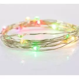 Гирлянда NEON-NIGHT 303-009-1 «Роса» 2 м, 20 LED, цвет свечения мультиколор, тонкий батарейный блок