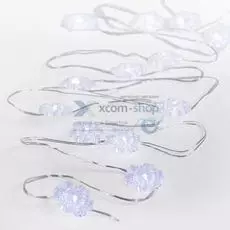 Гирлянда NEON-NIGHT 303-010 снежинки, 2м, 20 диодов, цвет белый