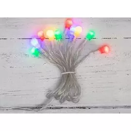 Гирлянда NEON-NIGHT 303-092 светодиодная «Шарики» 1.5 м, 10 LED, прозрачный ПВХ, цвет свечения мультиколор, 2 х АА (батарейки не в комплекте)