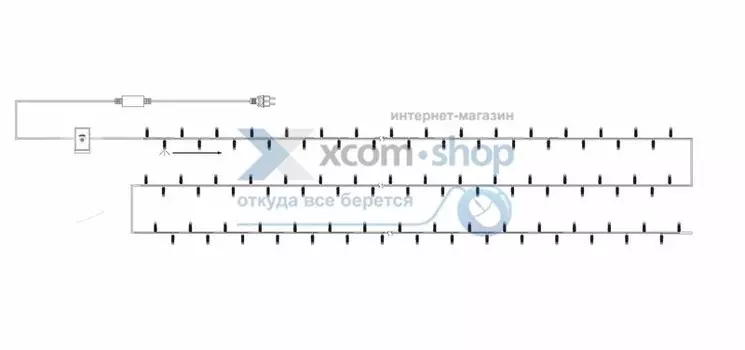 Гирлянда NEON-NIGHT 303-329 твинкл лайт 20м, черный каучук, 240 диодов, цвет мультиколорколор