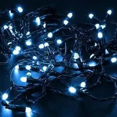 Гирлянда NEON-NIGHT 305-243 нить 10м, с эффектоммерцания, черный ПВХ, 24В, цвет: синий