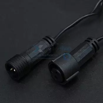 Гирлянда NEON-NIGHT 305-245 нить 10м, с эффектоммерцания, черный ПВХ, 24В, цвет: белый