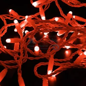 Гирлянда NEON-NIGHT 305-262 нить 10м, с эффектоммерцания, белый ПВХ, 230В, цвет: красный