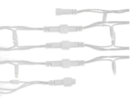 Гирлянда NEON-NIGHT 315-505 нить 20м (4 модуля x 5м) 200 LED белый белый каучук IP67 постоянное свечение 24В соединяется нужен трансформатор 531-100/5