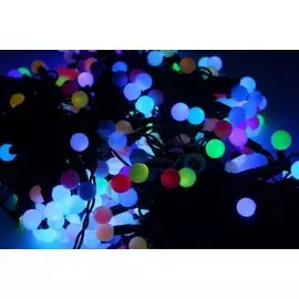 Гирлянда NEON-NIGHT 323-619 LED ClipLight-мультиколор шарики 24V, 3 нити по 20м, свечение с динамикой, цвет диодов RGB