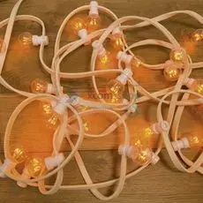 Гирлянда NEON-NIGHT 331-301 LED Galaxy Bulb String 10м, белый каучук, 30 ламп*6 LED ЖЕЛТЫЕ, влагостойкая IP54