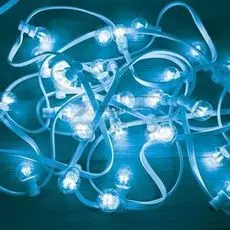 Гирлянда NEON-NIGHT 331-303 LED Galaxy Bulb String 10м, белый каучук, 30 ламп*6 LED СИНИЕ, влагостойкая IP54