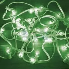 Гирлянда NEON-NIGHT 331-304 LED Galaxy Bulb String 10м, белый каучук, 30 ламп*6 LED ЗЕЛЕНЫЕ, влагостойкая IP65