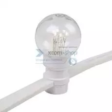 Гирлянда NEON-NIGHT 331-306 LED Galaxy Bulb String 10м, белый каучук, 30 ламп*6 LED ТЕПЛО-БЕЛЫЕ, влагостойкая IP65