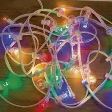 Гирлянда NEON-NIGHT 331-309 LED Galaxy Bulb String 10м, белый каучук, 30 ламп*6 LED МУЛЬТИ, влагостойкая IP65