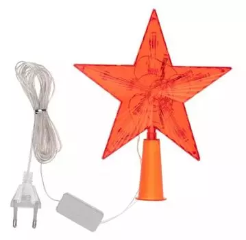 Гирлянда NEON-NIGHT 501-007 светодиодная фигура на елку Звезда красная 15см, 10LED, постоянное свечение, 230В