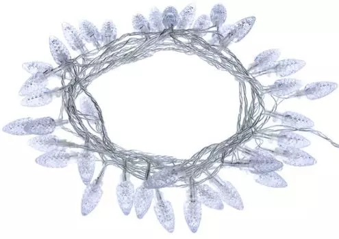 Гирлянда TDM SQ0361-0050 светодиодная "Шишки" 50LED, 5м, 8 режимов, многоцвет., прозр. шнур, 250 В