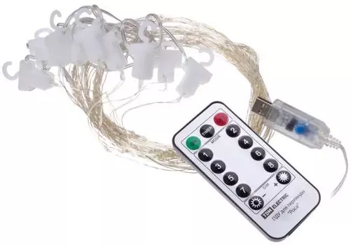 Гирлянда TDM SQ0361-0088 светодиодная "Роса - занавес" 2х2 м, 200LED, многоцветн., ПДУ, USB, IP20