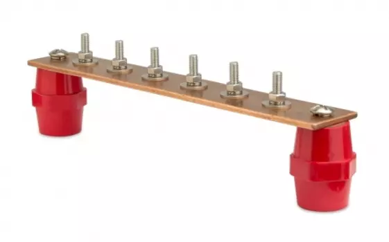 Главная заземляющая шина DKC NE2006 с изоляторами, 6 подключений, медь, "Jupiter"