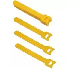 Хомут Cabeus CLAMP-125-YL для кабеля, липучка с мягкой застежкой, 125x14 мм, желтый (10 шт.)