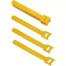 Хомут Cabeus CLAMP-135-YL для кабеля, липучка с мягкой застежкой, 135x14 мм, желтый (10 шт.)