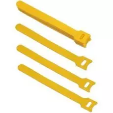 Хомут Cabeus CLAMP-150-YL для кабеля, липучка с мягкой застежкой, 150x14 мм, желтый (10 шт.)