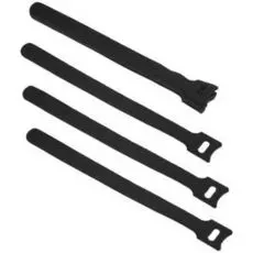 Хомут Cabeus CLAMP-180-BK для кабеля, липучка с мягкой застежкой, 180x14 мм, черный (10 шт.)