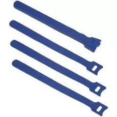 Хомут Cabeus CLAMP-180-BL для кабеля, липучка с мягкой застежкой, 180x14 мм, синий (10 шт.)